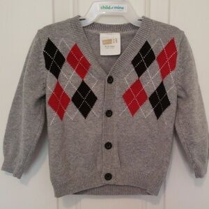 Crazy 8 Argyle Cardigan Sweater